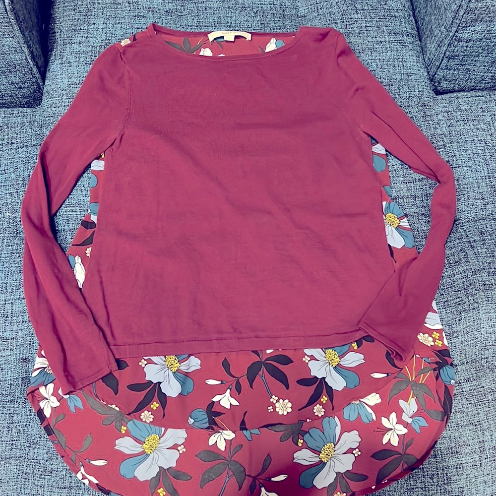Loft plum/floral blouse